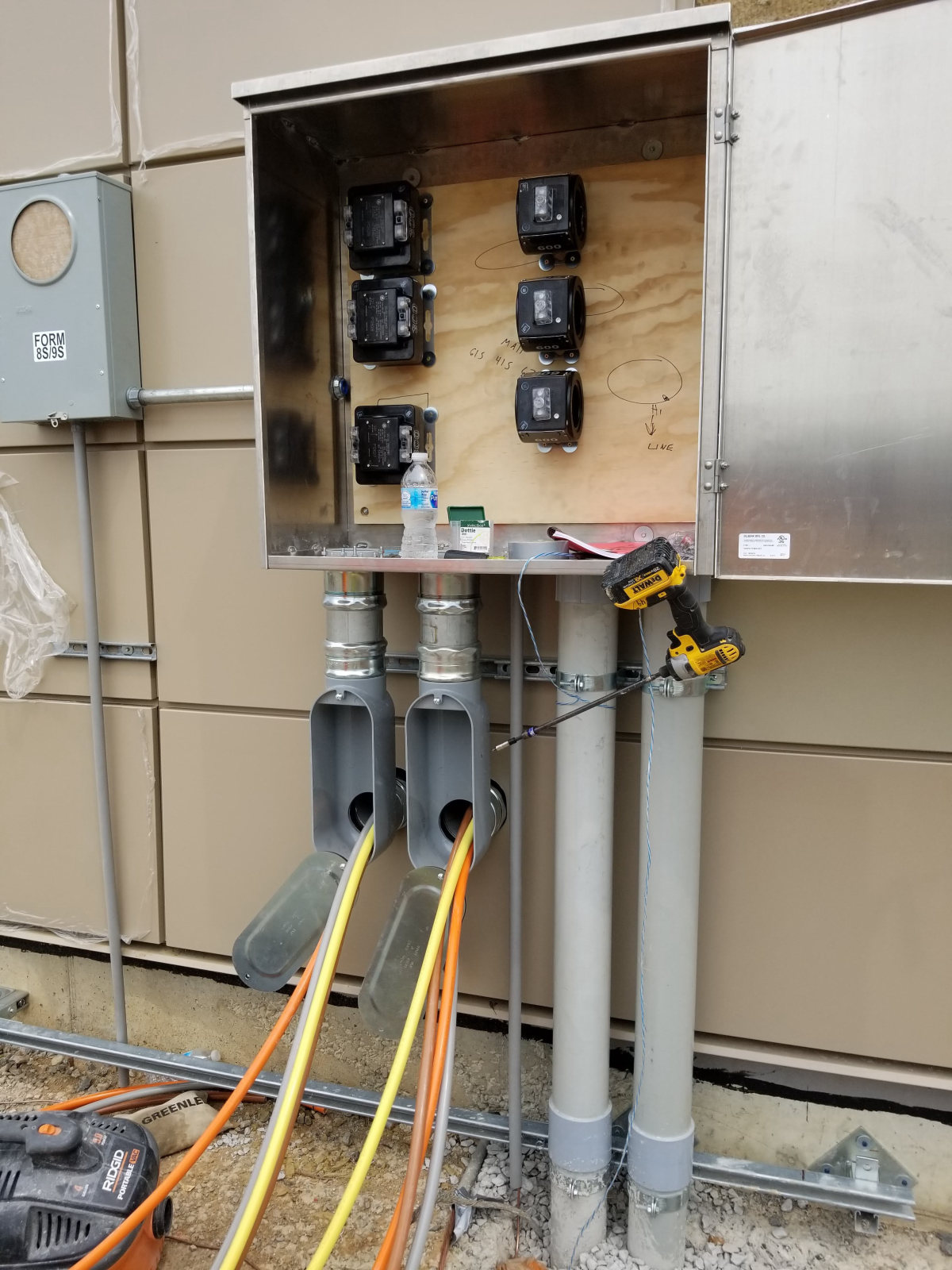 Commercial service upgrade: current transformer cabinet and metering equipment installed by Amprite electricians