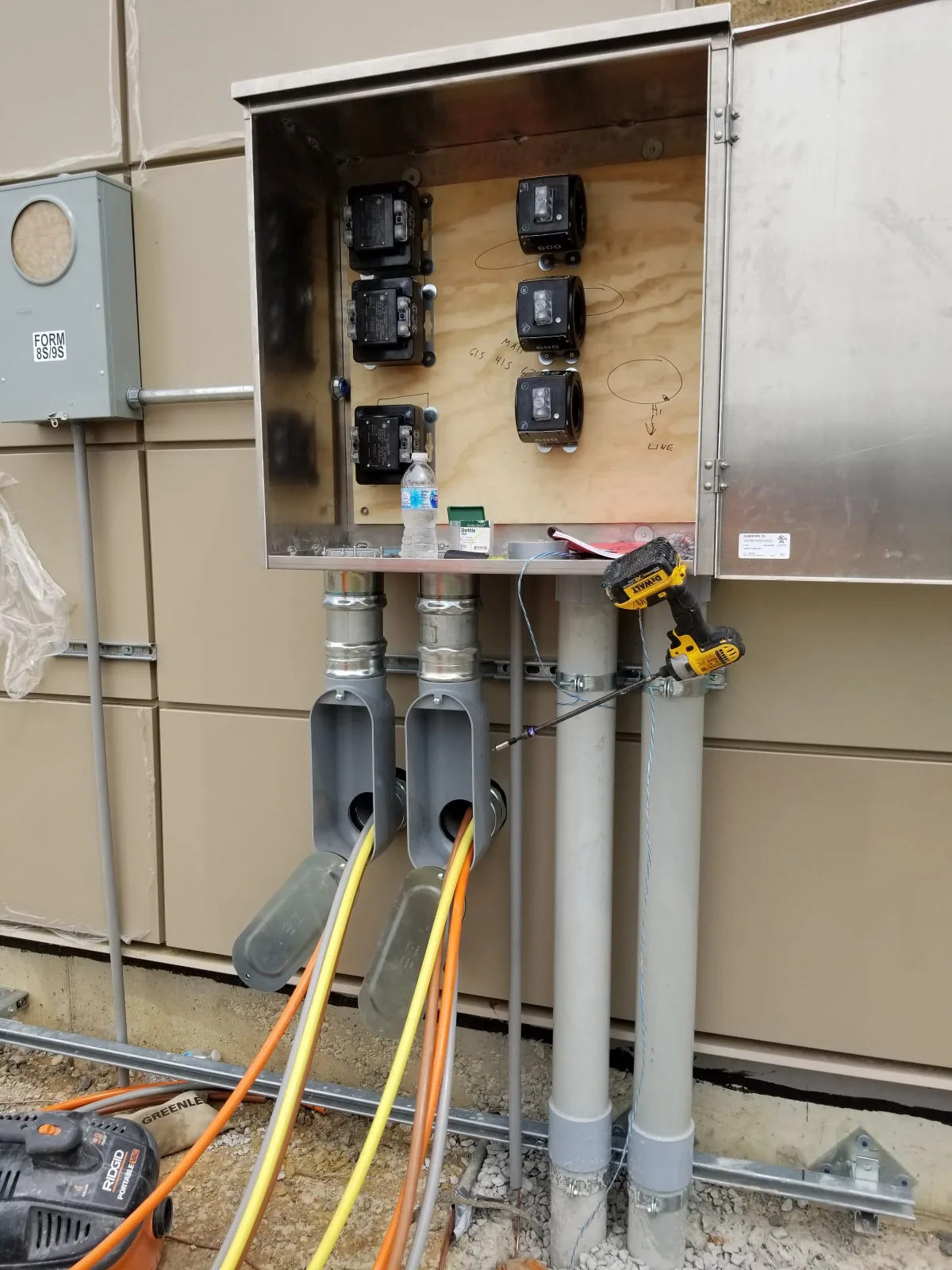 Commercial service upgrade: current transformer cabinet and metering equipment installed by Amprite electricians