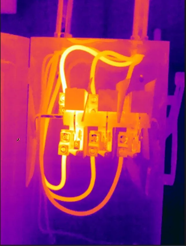 Infrared thermal scan of electrical equipment